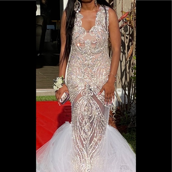 Rhinestone sequin Prom dress - Picture 1 of 2